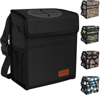 Femuar Leak Proof Car Trash Can with Lid